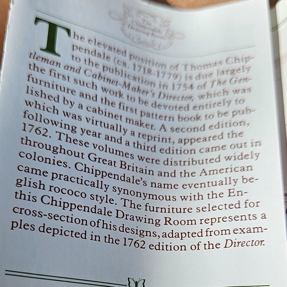 COPY - Chippendale Goebel Dollhouse Miniature Chair - Picture 10 of 14